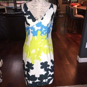 Milly cotton shift midi dress floral 8